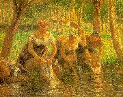 Camille Pissaro Washerwoman, Eragny sur Epte Sweden oil painting reproduction